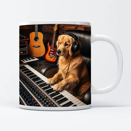 Golden Retriever Dog Music Studio Producer