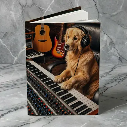 Golden Retriever Dog Music Studio Producer