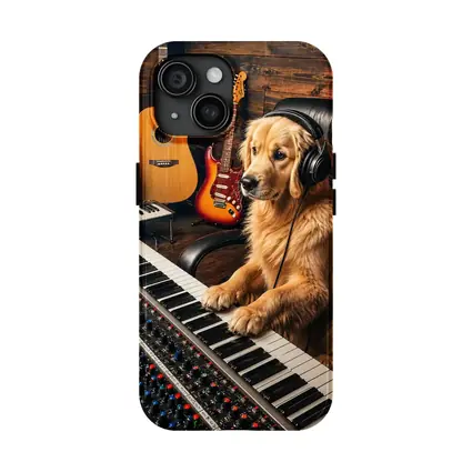 Golden Retriever Dog Music Studio Producer