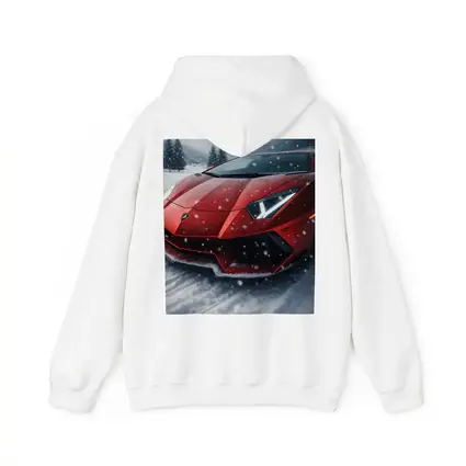 Lamborghini Aventador Red Car In Snow