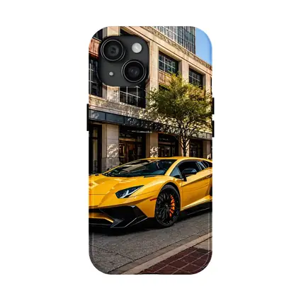 Lamborghini Aventador Yellow City Street