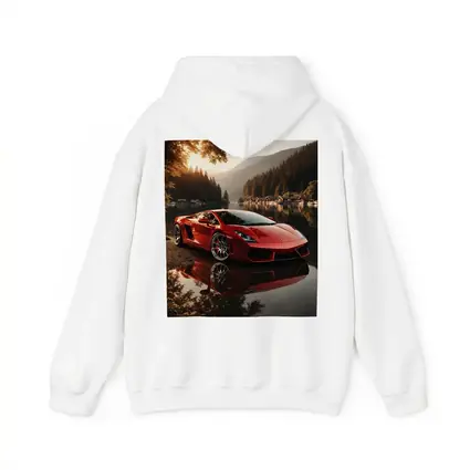 Lamborghini Gallardo Red Lake Sunset Scene