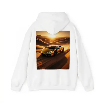 Lamborghini Huracan Speeding Through Desert Sunset