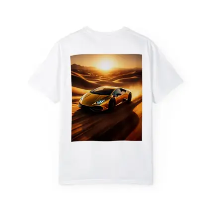 Lamborghini Huracan Speeding Through Desert Sunset
