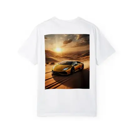 Lamborghini Huracan Racing Across Desert Sunset