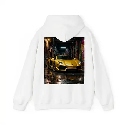 Yellow Lamborghini Aventador Graffiti Alley Night