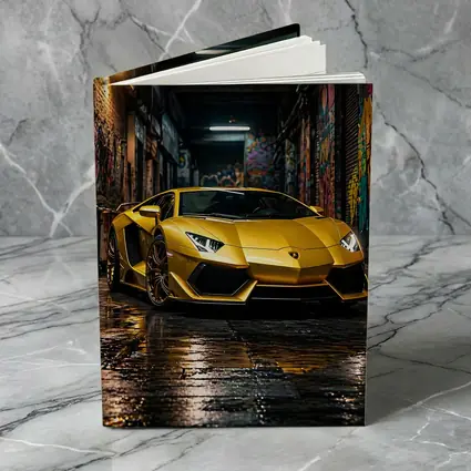 Yellow Lamborghini Aventador Graffiti Alley Night