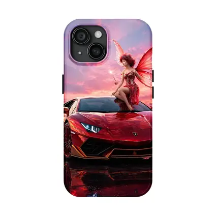 Red Lamborghini Huracan Fairy Fantasy Art