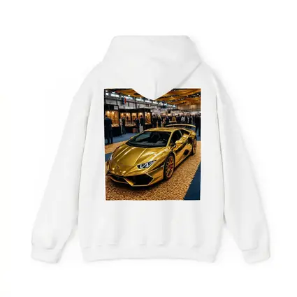 Gold Lamborghini Huracan At Luxury Car Show