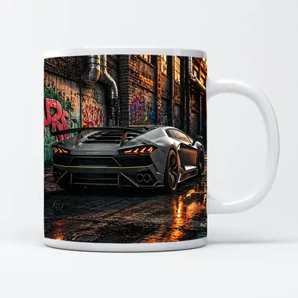 Lamborghini Huracan Gray Urban Graffiti Alley