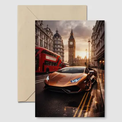 Lamborghini Huracan London Big Ben Street
