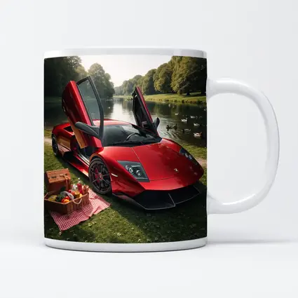 Lamborghini Murcielago Red Scissor Doors Park