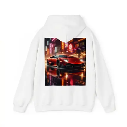 Lamborghini Murcielago Red Neon Rainy City Night