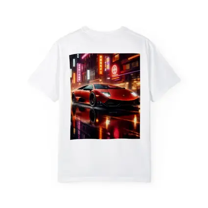 Lamborghini Murcielago Red Neon Rainy City Night