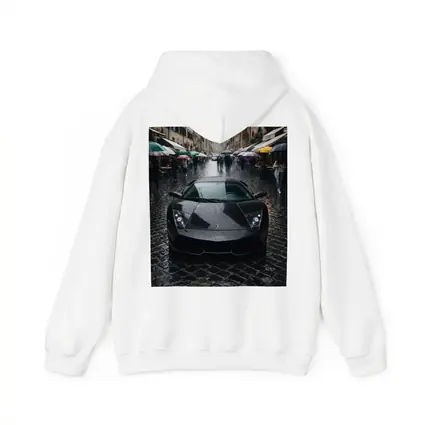 Lamborghini Murcielago Black Rainy City Street