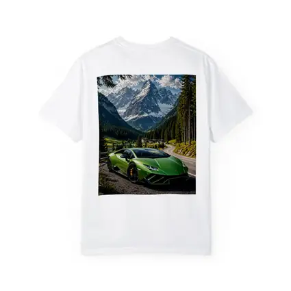 Lamborghini Huracan Green Alpine Mountain Road