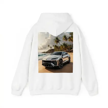 Lamborghini Urus Silver On Tropical Beach