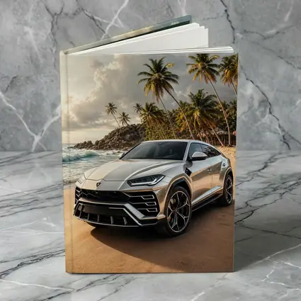 Lamborghini Urus Silver On Tropical Beach