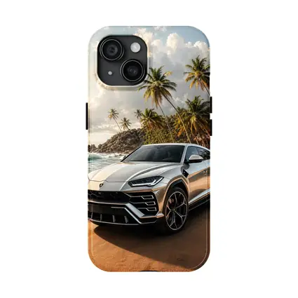 Lamborghini Urus Silver On Tropical Beach