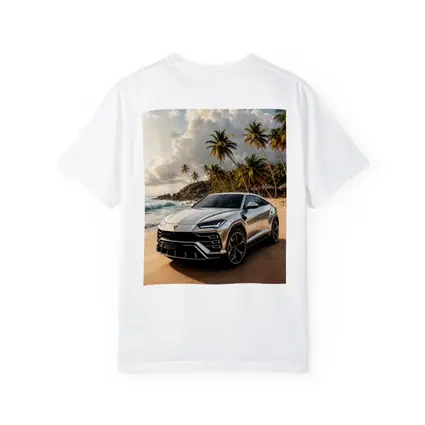 Lamborghini Urus Silver On Tropical Beach