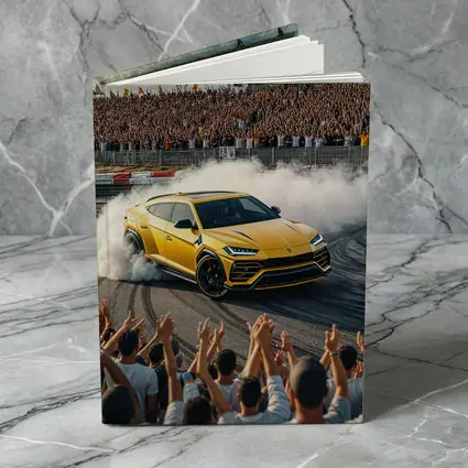 Lamborghini Urus Drifting Yellow at Racing Event