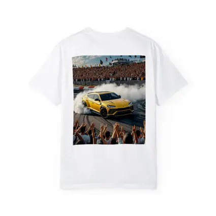 Lamborghini Urus Drifting Yellow at Racing Event