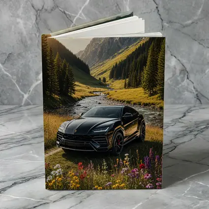 Lamborghini Urus Black Mountain Valley Scene