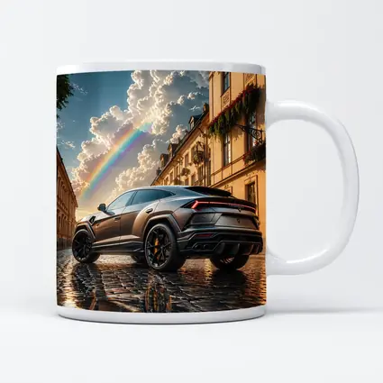 Lamborghini Urus Matte Black Cobblestone Rainbow Sky