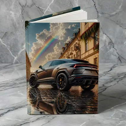 Lamborghini Urus Matte Black Cobblestone Rainbow Sky