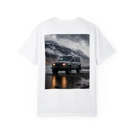 Land Rover Defender Parked On Rocky Shore