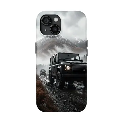 Land Rover Defender on Misty Mountain Trail