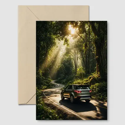 Land Rover Discovery Forest Road Sunlight