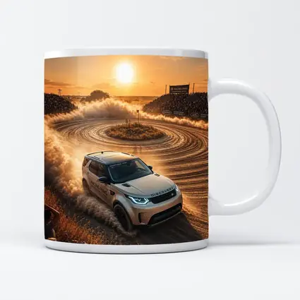 Land Rover Discovery Drifting Dusty Sunset Track