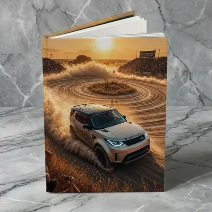 Land Rover Discovery Drifting Dusty Sunset Track