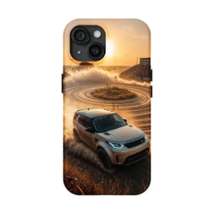 Land Rover Discovery Drifting Dusty Sunset Track