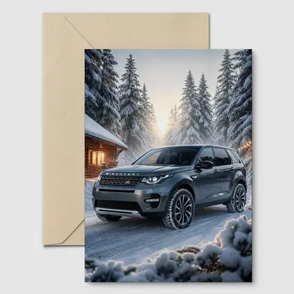 Land Rover Discovery Sport Snowy Forest Scene