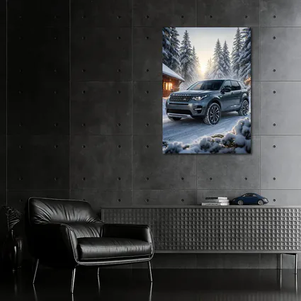 Land Rover Discovery Sport Snowy Forest Scene