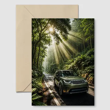 Land Rover Discovery Forest Road Sunlight