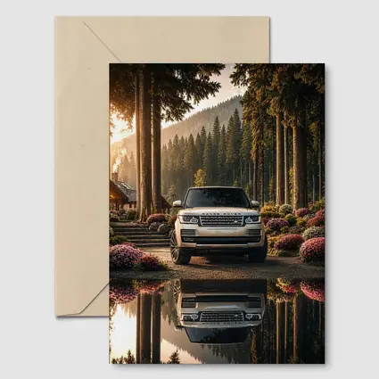Range Rover Forest Reflection Golden Light