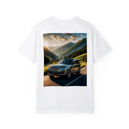 Range Rover Driving Mountain Valley Sunset Road