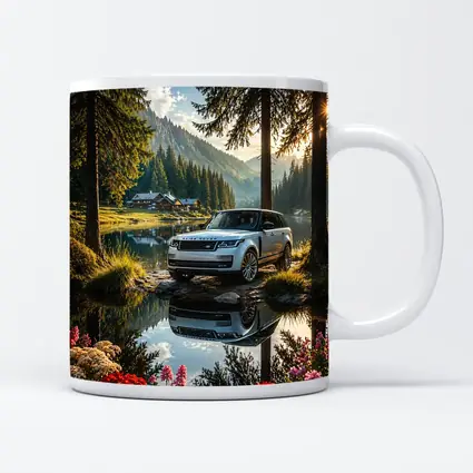 Range Rover By Mountain Lake Forest