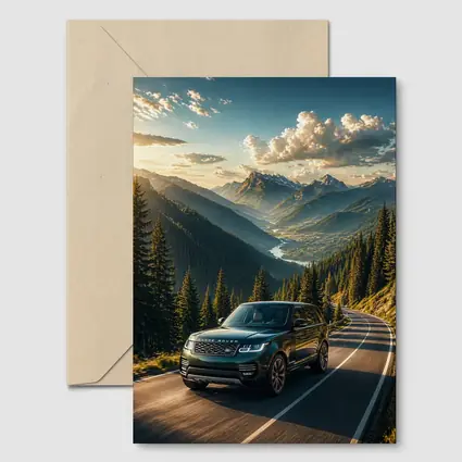 Range Rover SUV Mountain Road Sunset Drive