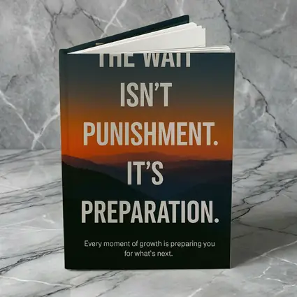 The Wait Is Preparation Sunset Mountain Quote