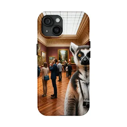 Ring Tailed Lemur Tourist Inside Art Museum