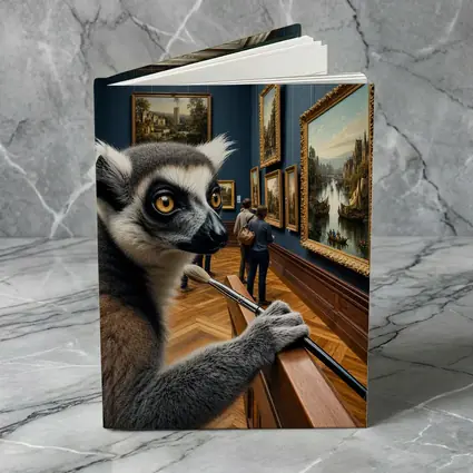 Ring Tailed Lemur Artist Inside Art Museum
