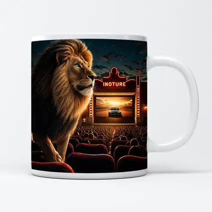 Lion at Cinema Movie Theater Night Scene
