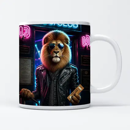 Cool Lion Bouncer Neon Music Club