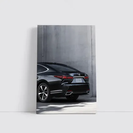 Lexus LS Five Hundred Black Concrete Wall