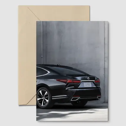 Lexus LS Five Hundred Black Concrete Wall