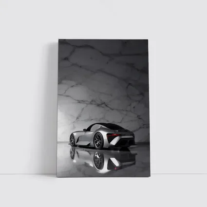 Lexus BEV Sport Concept Silver Marble Background